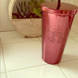Starbucks Rare hot pink metallic